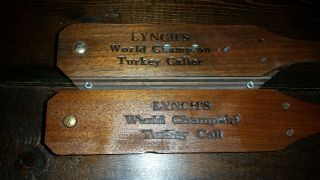 Rare Vintage M.  L.  Lynch World Champion Turkey Call.  No Model,  no date.  Birm Ala 6