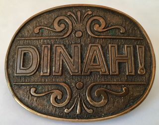 Dinah Al Shelton Design Brass Buckle Made For The 1976 Dinah Shore Tv Show Crew
