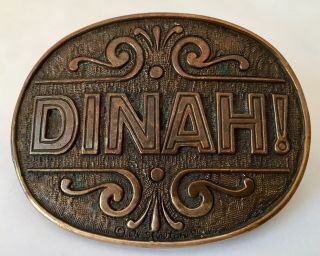 Dinah Al Shelton Design Brass Buckle Made for the 1976 Dinah Shore TV Show Crew 5