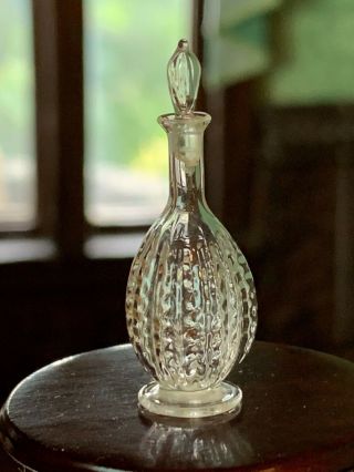 Vintage Miniature Dollhouse Artisan Francis Whittemore Decanter Hob Nob Glass
