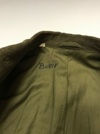 WW2 WWII U.  S.  Army ETO Patched Ike Jacket W/ Insignia 36S 7