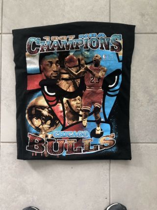 Vintage 90s Chicago Bulls Rap Tee,  Size Large