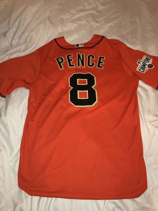 Authentic Majestic 40 M WS 2014 San Francisco Giants HUNTER PENCE vintage JERSEY 4
