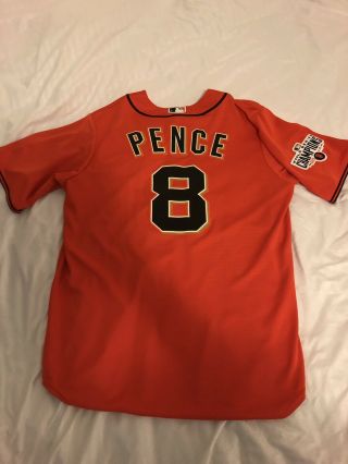 Authentic Majestic 40 M WS 2014 San Francisco Giants HUNTER PENCE vintage JERSEY 5