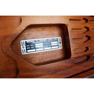 Vintage Brown & Sharpe MFG co Edge Finger Wood Box Mad in USA Johansson Gages 9
