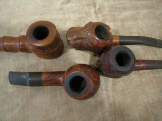 4 Vintage BRIAR WOOD Pipes 3 MARXMAN 1 DANCO 6