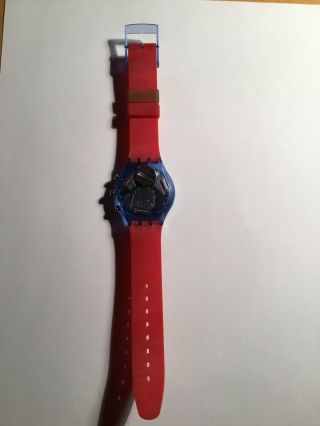 1992 Vintage Chrono Swatch Watch SCN103 JFK Great Cond 4