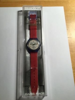 1992 Vintage Chrono Swatch Watch SCN103 JFK Great Cond 7