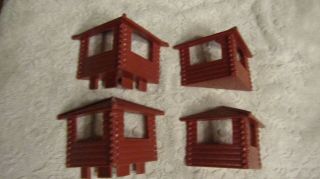 Vintage Marx 3681 Fort Apache Playset Stockade Blockhouse Set 2 1959
