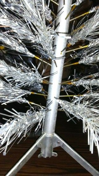 Vintage FAIRYLAND Aluminum Silver Christmas Tree 7 1/2 Foot w/ 121 Branches 4