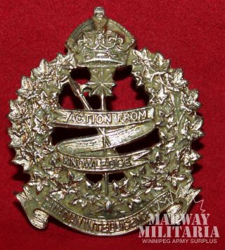 Ww2 Canadian Intelligence Corps Cap Badge (inv12838)