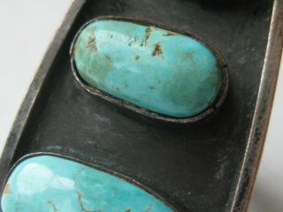 Vtg Old Hopi Indian Sterling Silver Blue Turquoise Ring Philibert Dennis? 8 3/4 2