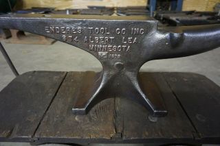 RARE EXCELL.  120 lb.  ENDERS FARRIER BLACKSMITH ANVIL Forge Iron 12