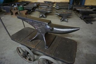 RARE EXCELL.  120 lb.  ENDERS FARRIER BLACKSMITH ANVIL Forge Iron 2