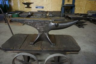 RARE EXCELL.  120 lb.  ENDERS FARRIER BLACKSMITH ANVIL Forge Iron 3