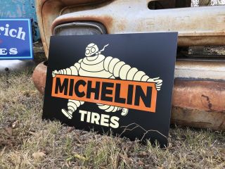 Antique Vintage Old Style Michelin Man Tires Sign