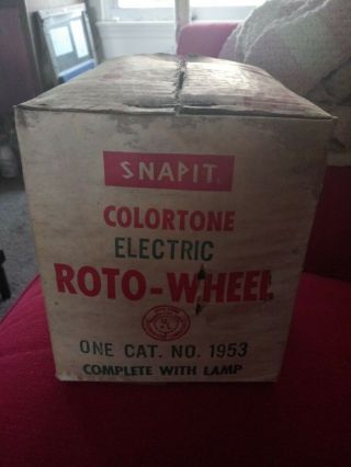 Vintage Snapit Colortone Electric Roto - Wheel Aluminum Tree Color Wheel Nos