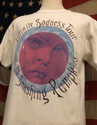 Vintage 90’s Smashing Pumpkins 1996 Infinite Sadness Tour T Shirt L Grunge Rock