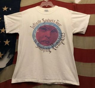 VINTAGE 90’s SMASHING PUMPKINS 1996 INFINITE SADNESS TOUR T SHIRT L GRUNGE ROCK 2