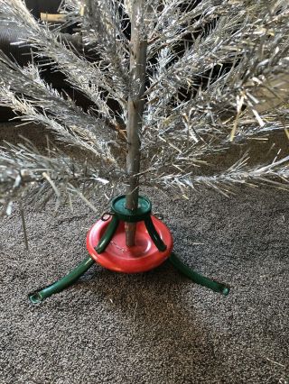 Vintage Silver Aluminum Tinsel 4 Foot Christmas Tree 4 ' 2