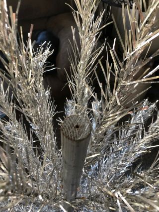 Vintage Silver Aluminum Tinsel 4 Foot Christmas Tree 4 ' 6