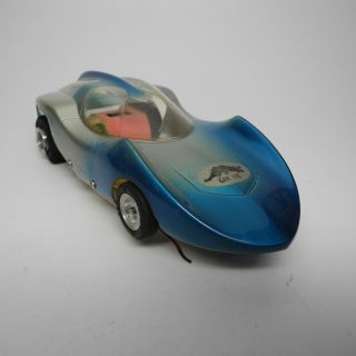 Vintage 1960s Garvic 1/24 Scale Blue Slot Car Gar - Vic Bubble Glass