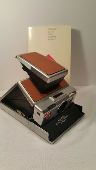 Vintage Polaroid Sx - 70 Land Camera Alpha 1,  Leather Brown Tan,