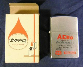 Vintage Zippo Lighter Aero Oil Company Phillips 66 Advertising