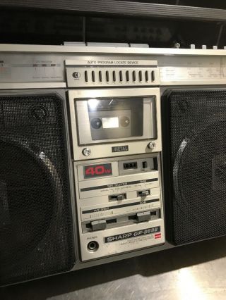 SHARP GF - 9696Z Stereo Retro Boombox Vintage Radio Cassette Recorder 2