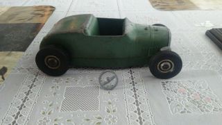 Vintage 1950’s All American Hot Rod Tether Green Race Car Toy Racer