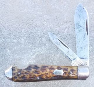 Vintage Winchester Easy Open Jack Knife Folding Bone Knives Rare 2930