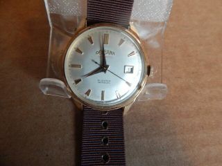 Vintage Men ' s 18k Solid Rose Gold Delbana Automatic 21 Jewels Watch 4