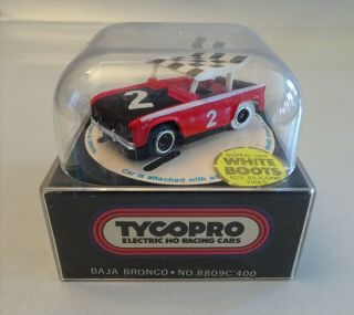 Tycopro Ford Baja Bronco Red No.  8809c:400 W/cube Box Ho Scale Vtg Car Tyco Rtv