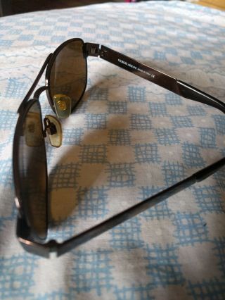Vintage Giorgio Armani Sunglasses Style 662 1095 Shiny Brown Italy 5