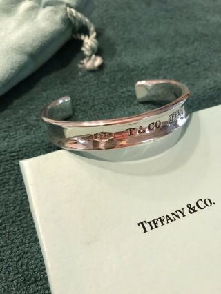 Vintage 1997 Tiffany & Co.  925 Sterling Silver Curves Designer Cuff Bracelet