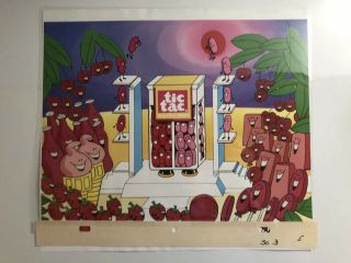 1970’s Tic Tac Mints Animation Production Cel & Drawings Vintage Rare