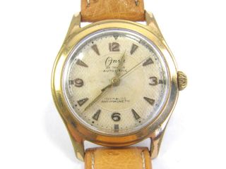 Vintage Mens Onsa 25 Jewels Gold Plated Automatic Mechanical Dress Wrist Watch