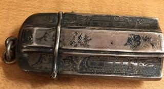 Victorian Antique Silver Vesta Case Dutch Antiques Silver Match Safe Rare 2