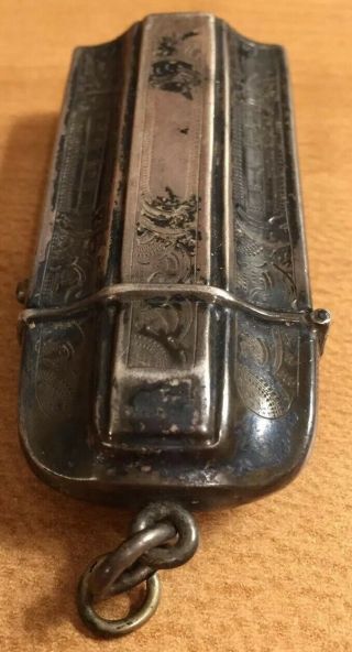 Victorian Antique Silver Vesta Case Dutch Antiques Silver Match Safe Rare 4
