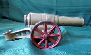 Antique Cast Iron Toy Howitzer Military Cannon with Cast Iron Wheels - Toy Model 3