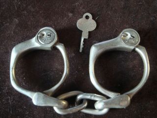 Vintage Bean Cobb Handcuffs By Harrington & Richardson Antique Police