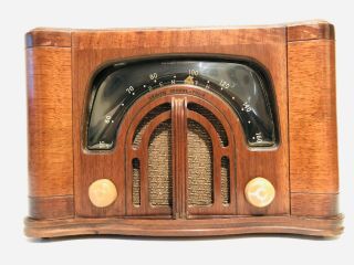 Antique Old Wood 1942 Zenith Consol - Tone 6 - D - 629 Art Deco Tube Vintage Radio
