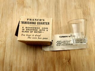 Magic Trick Franco ' s Vanishing Quarter.  Vintage 4