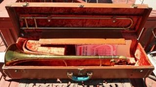 Vintage King Liberty 2b Trombone H.  N.  White Matching Serial No.  Mouthpiece Case