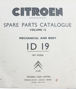 Three Vintage Citroen ID19 & DS19 Factory Parts and Repair Manuals,  OEM,  NoResv 2