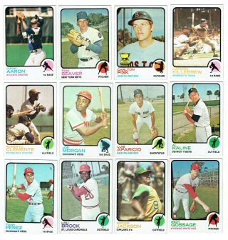 1973 Topps Near Complete Baseball Card Set Vintage 474 Of 660 Cards Aaron,  Mays