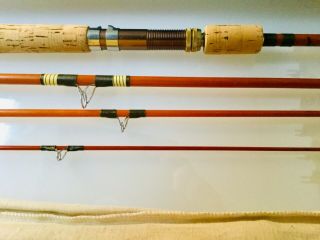 Vintage Wright McGill USA Trailmaster M4TMU Spin /Fly Rod 7 1/2’ Rod,  with Case 2