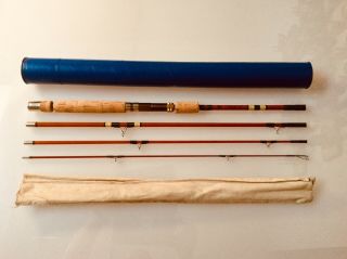 Vintage Wright McGill USA Trailmaster M4TMU Spin /Fly Rod 7 1/2’ Rod,  with Case 7