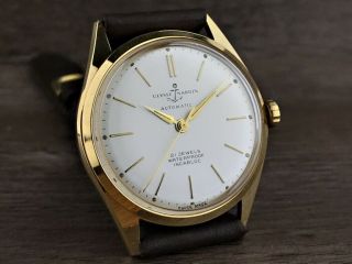 Ulysse Nardin VINTAGE 18k Gold Plated Automatic MEN ' S WATCH Ca.  60 ' s IMMACULATE 7