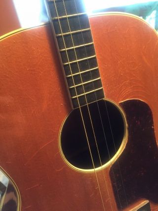 Vintage Harmony Tenor Acoustic Guitar W/case 3